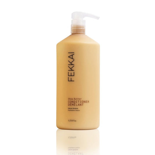 FEKKAI Shea Butter Conditioner - 1 Liter - Moisturizes & Hydrates - Reduces Frizz by 61% Up to 12H - Free of Sulfates, Parabens, Phthalates - Vegan, Cruelty-Free
