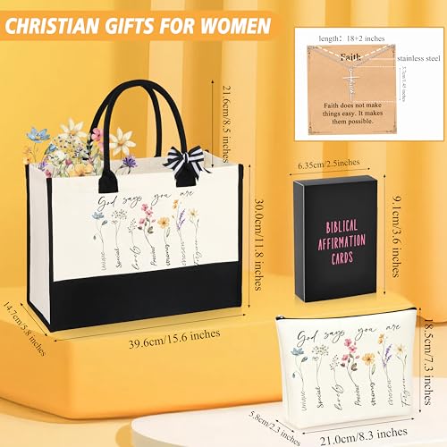 Christian Gifts for Women Faith Based Birthday Gift for Womens Religious Gifts for Womens Tote Bag