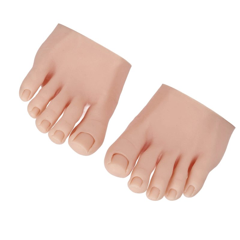 Estink Silicone Fake Foot Model Pair for Nail Art Training Pedicure Practice Salon Professionals Beauty School Institutions