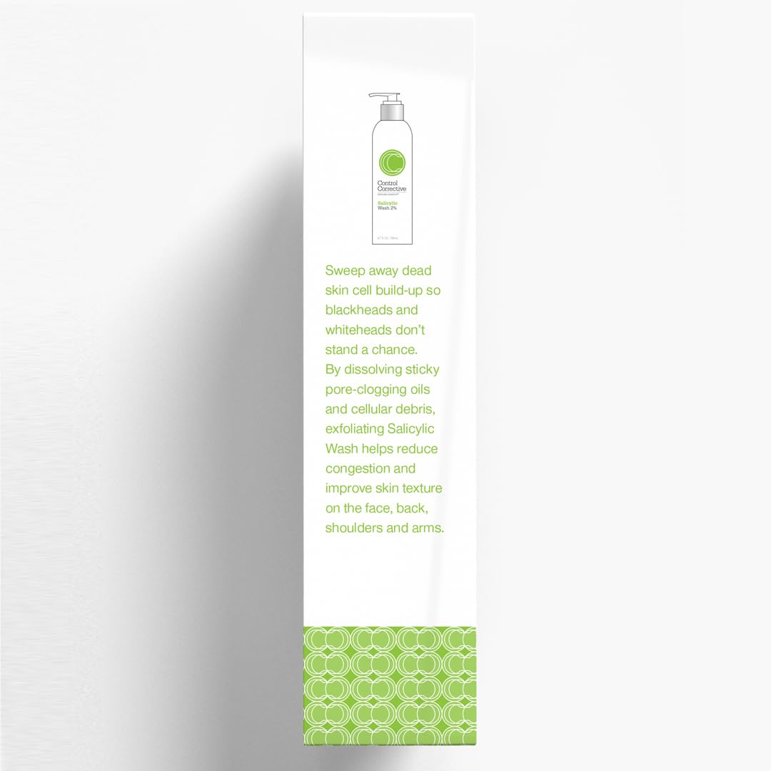 CONTROL CORRECTIVE Salicylic Wash 2%, 6.7 Fl Oz - Excellent For Oily Or Acne-Prone Skin, Creamy/Gel Cleanser Helps Reduce And Control Breakouts Without Overstripping