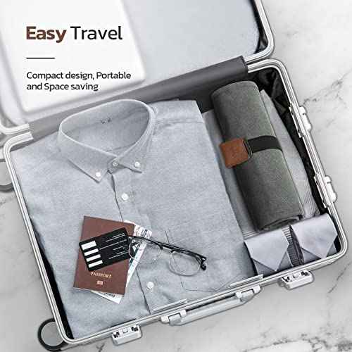 Toiletry Bag for Men, Travel Essentials Travel Toiletry Bag, Water-Resistant Compact Bathroom Roll Organizer for Hygiene, Shaving kit, Gifts for men (5.Mystery Gray(Polyster))