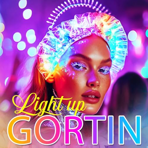 GORTIN Light up Headband LED Glow Halloween Costume Headpiece Rave Hair Accessories for Women