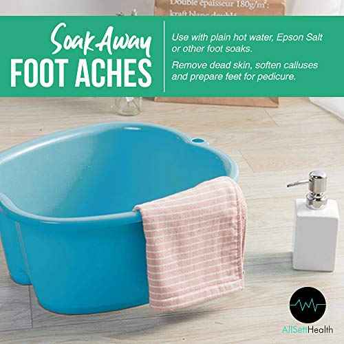 Foot Soaking Bath Basin ? Large Size for Soaking Feet | Pedicure and Massager Tub for at Home Spa Treatment | Callus, Fungus, Dead Skin Remover, Blue