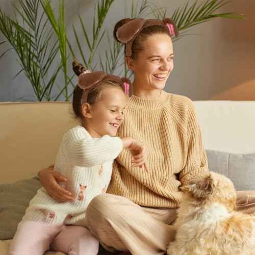 Brown Dog Ears Headband Puppy Ears Plush Animal Ears Headband Adult Halloween Costumes Woman Christmas Festival Theme Party Cosplay Costume Head Bands