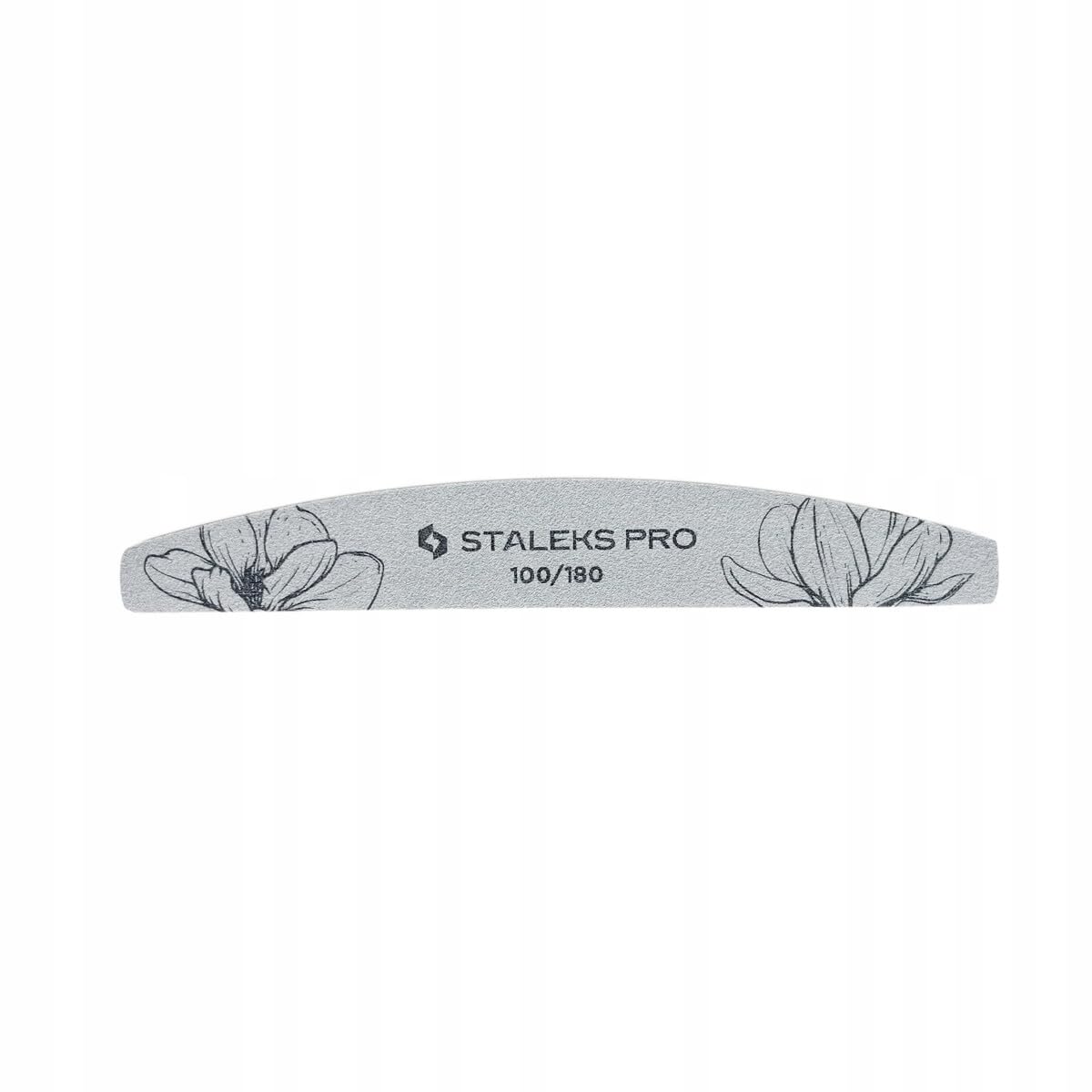 STALEKS PRO Expert 40 Crescent Mineral Nail File (100/180 Grit, 25 Pcs) – Professional Double-Sided File for Artificial & Natural Nail Shaping