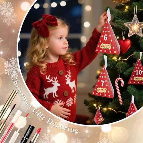 Makeup Advent Calendar 2025 for Kids,12 Days Christmas Makeup Kit Boxed Makeup Gift Set, Advent Calendars Christmas, Daughters makeup set and Girls Xmas Gift(AA01)