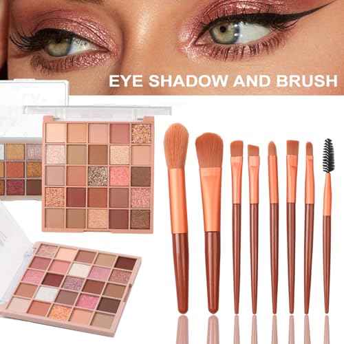 Makeup Gift Set, 25 Color Eyeshadow Palette, Concealer, Foundation, Mascara, Brushes