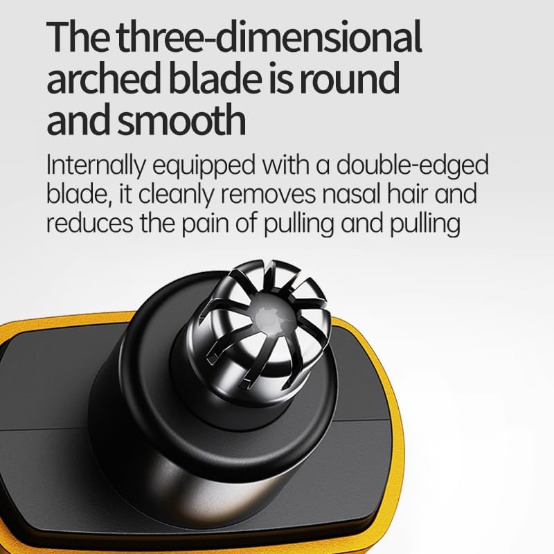 Nose Hair Trimmer - USB-C Rechargeable, Pain-Free & Low-Noise | Travel-Sized, Detachable Head