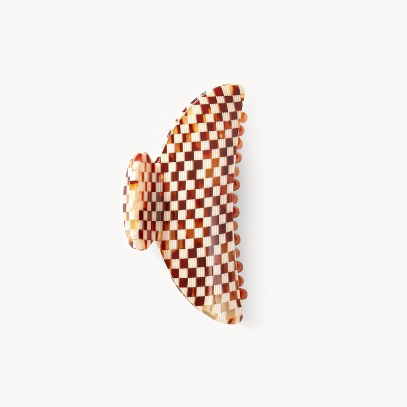 MACHETE Midi Heirloom Claw Hair Clip - 3.5 Inch Tortoise Checker Fashion Accessory