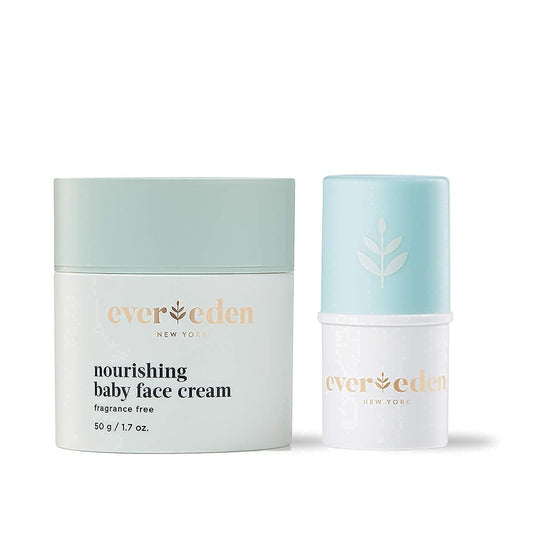 Evereden Baby Face Cream and Lip Balm, Dermatologist-Tested, Unscented
