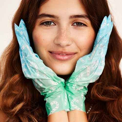 Vitamasques Candy Cane Moisturizing Hand Mask 3 Pack - Korean Skin Care Hand Mask with Shea Butter & Aloe Vera for Soft Skin