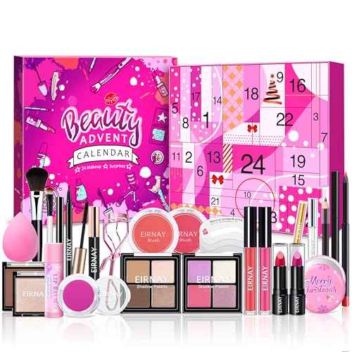 Makeup Advent Calendar 2025, 24 Days Christmas Gift Makeup Sets For Women Teen Girl, 2025 Xmas Countdown Calendar Cosmetics Holiday Surprise Make Up Gift Kits for Women Full Kit