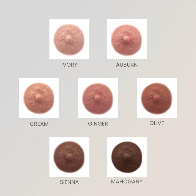 TataTattoos Temporary Realistic Nipple/Areola Tattoos – Non-Surgical for Mastectomy Recovery – for Post Breast Cancer Surgery (Cream, Small (Pack of 20))