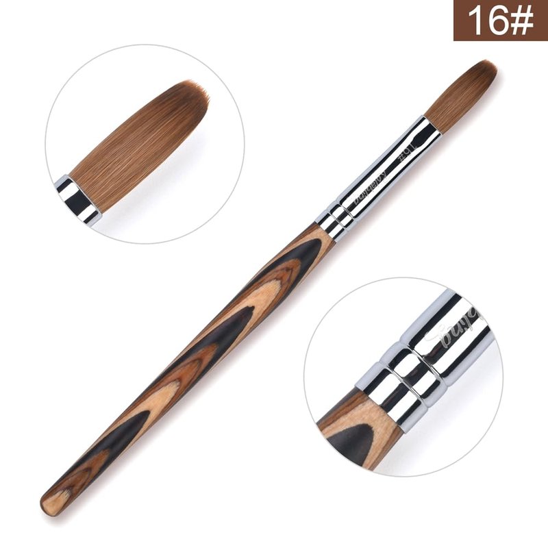 Rolabling 1pc 18#Kolinsky Sable Nail Brush with 1pc 16# Kolinsky Sable Nail Brush Set