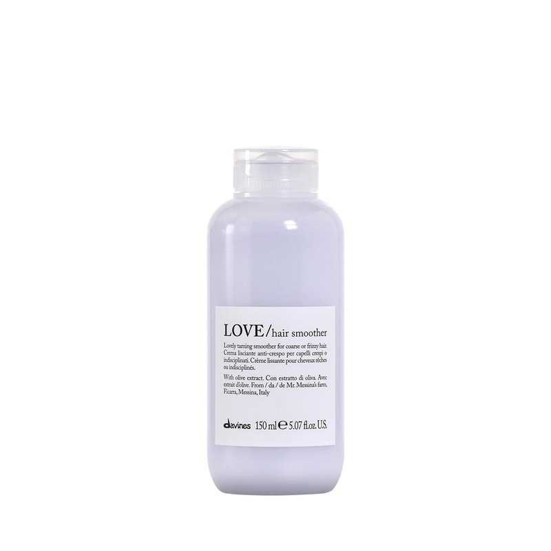 Davines LOVE Hair Smoother Cream, Taming Leave-On Anti-Frizz Formula for Wavy, Unruly, Coarse Hair - Moisturizes & Smooths Without Leaving Residues or Weighing Down with Olive Extract, 5.07 Fl Oz