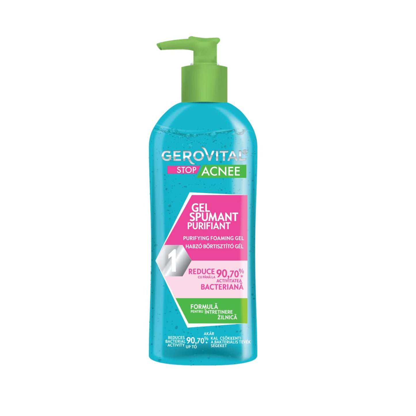 Gerovital STOP ACNE Purifying Foaming Gel – Deep Cleansing Face Wash for Oily and Blemish-Prone Skin, 150ml