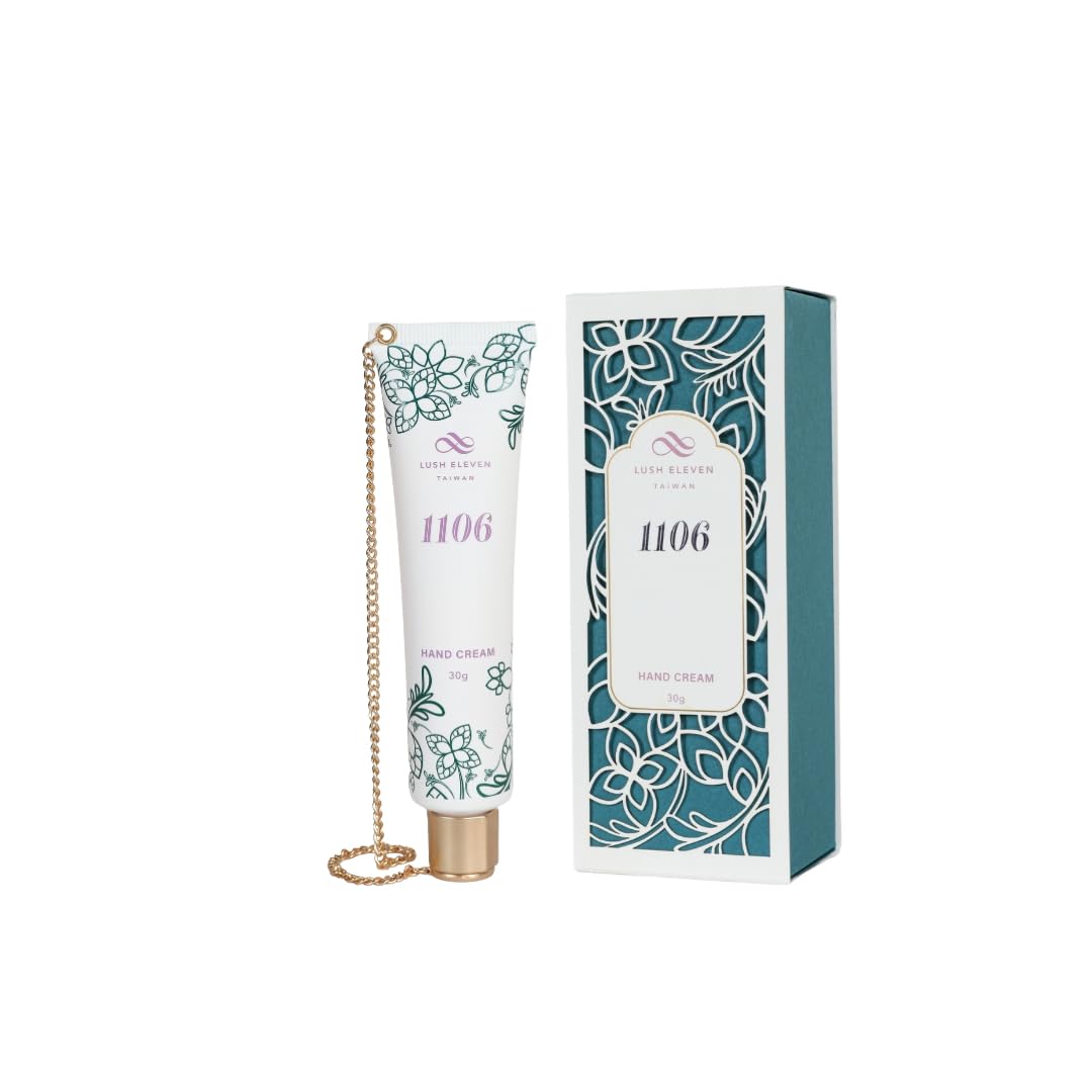 LUSH ELEVEN 1106 Hand Essence Gel Cream, full-effect moisturizing and repairing, floral scent, with speicial metal chain design, 30g