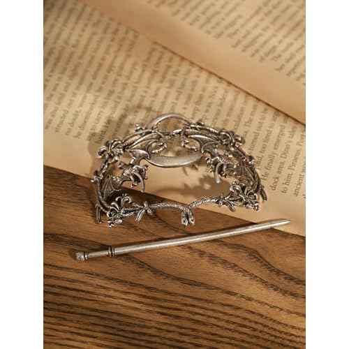 HAQUIL Crescent Moon Bat Hairpin Metal Bat Wings Hair Barrettes Vintage Gothic Hair Clip for Women