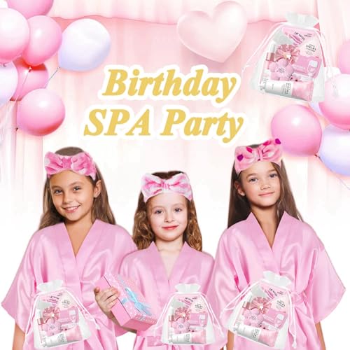 Spa Party Supplies for Women Girl,45pcs/5 Set Sleepover Party Favors With Facial Masks Skincare,Face Cleanser,Serum, Hand Cream,Lip Mask,Foot Bath Bombs,Gift for Spa,Sleepover,Birthday
