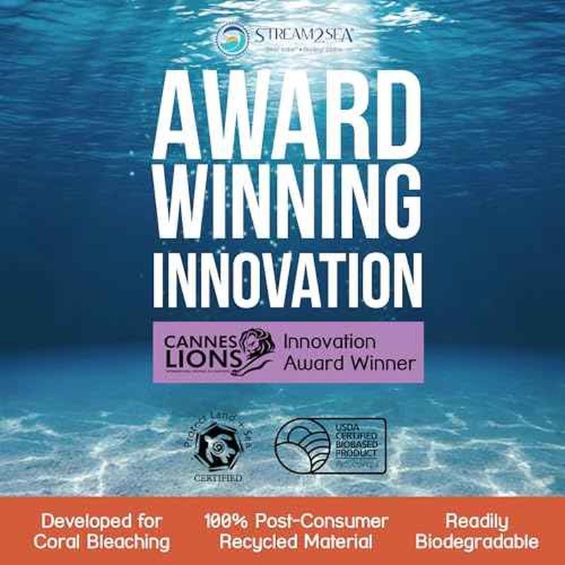 Stream2Sea Coral Care - Reef Safe Sunscreen SPF 30 Travel Size - First Reef-Approved Natural Mineral Sun block Boosts Coral Growth Water resistant- Non-Toxic, Biodegradable, Eco-Friendly - 3 Pack