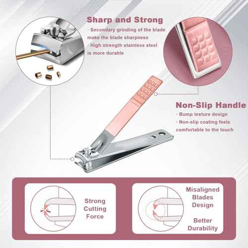 Premium Manicure Set, 7 in 1 Professional Nail Clippers Scissors Pedicure Kit, Stainless Steel Cuticle Nail Care Tools with Luxurious Travel Case, Portable Manicure Grooming Kit Gift for Women