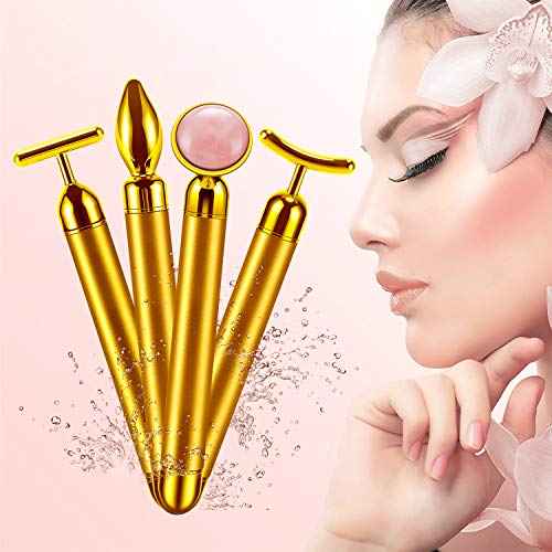 4-in-1 Face Massager Roller 24k Golden Face Roller, Arm Eye Nose Massage for Face Facial Massager Skin Care Tools