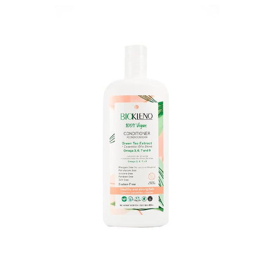 Biokleno Vegan Conditioner - Green Tea & Essential Oils Blend for Nourishment | 14.20 fl oz