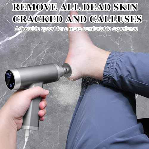 Upgraded Electric Callus Remover for Feet 4500rpm, Adjustable Speed Electric Foot Callus Remover Foot Sander Grinder Pedicure File for Women Men Dead Skin Cracked Heels (Gray)