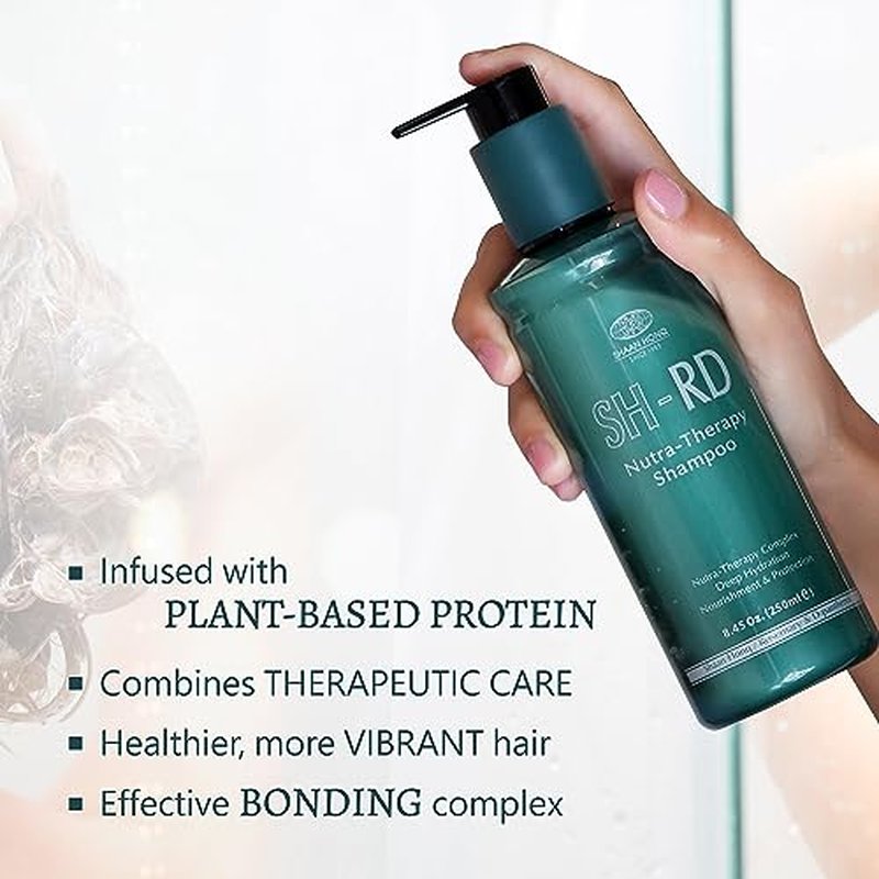 SH-RD Nutra-Therapy Shampoo for Dry Damaged Hair | Protein Shampoo Reduces Split Ends | Moisturizes Frizzy Hair | Suitable for Color-Treated, Bleached Hair - 16.9oz/500ml