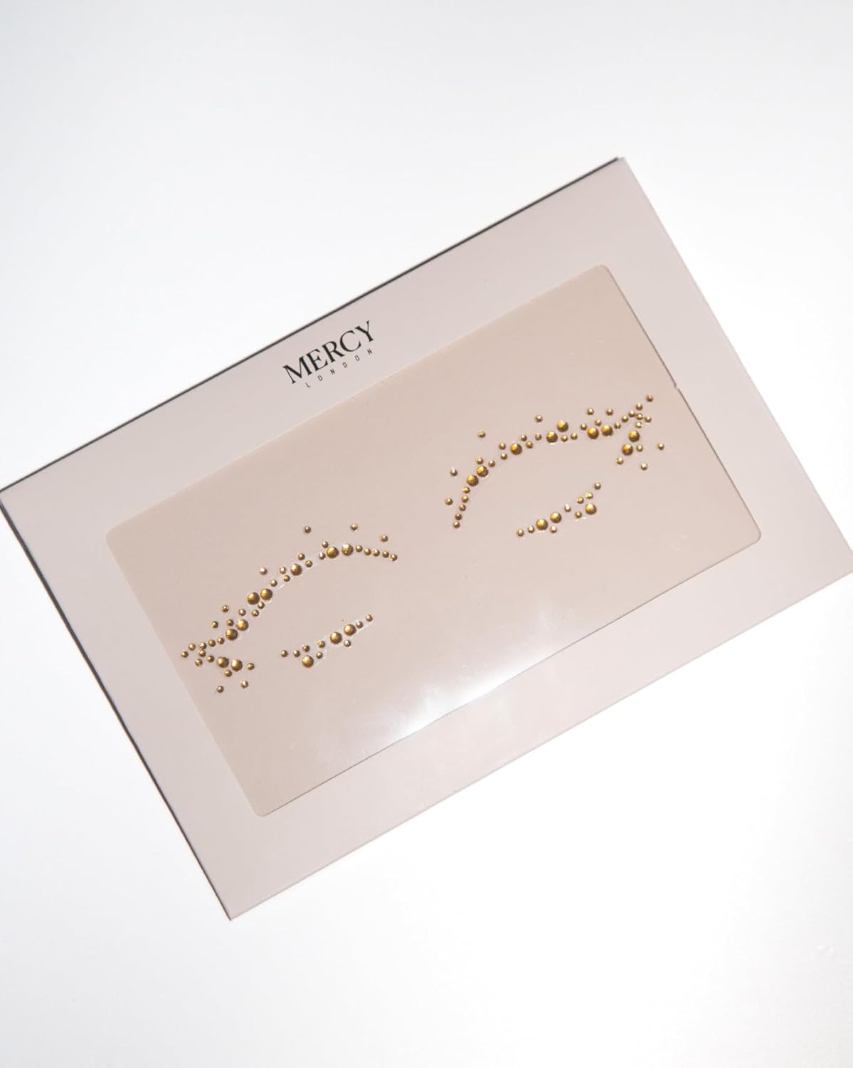 Cat Eye Crystal Eye Jewels - Gold Face Gems for Costume Makeup | Stick-On Accessories