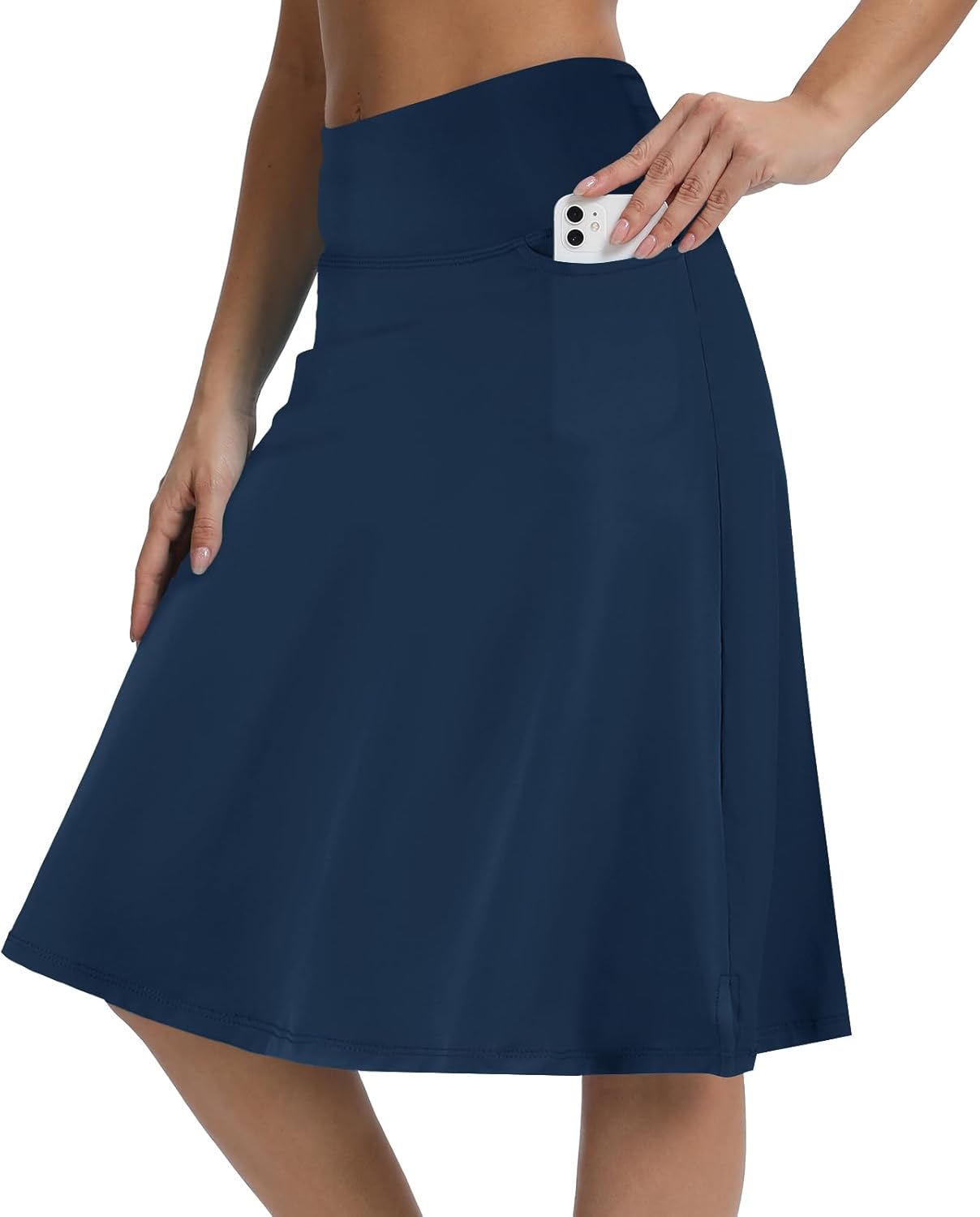 Modest Knee-Length Womens Skorts - Athletic Midi Running Skirt | Comfortable Fit