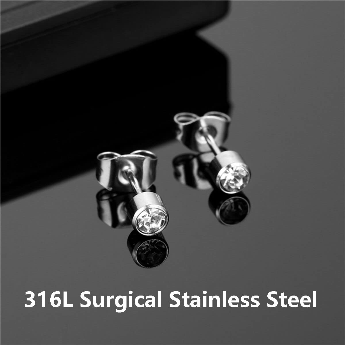 kamija Professional Ear Piercing Gun Kit with 6 Pairs S925 Sterling Silver Earrings (18K Yellow Gold Plated)+10 Pairs 316L Surgical Stainless Steel Gun Stud Earrings