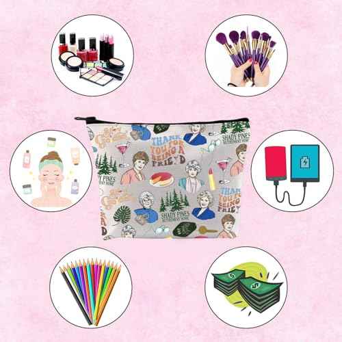 Sitcom Gift Golden TV Theme Makeup Bag Funny TV Bag For Friend Family BFF (Stay Golden)