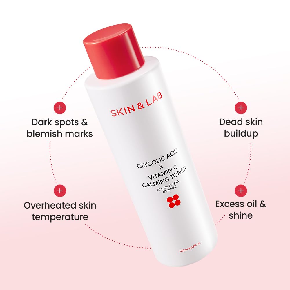 [Skin&LAB] GLYCOLIC Acid X Vitamin C Calming Toner, 6.08 fl. oz.
