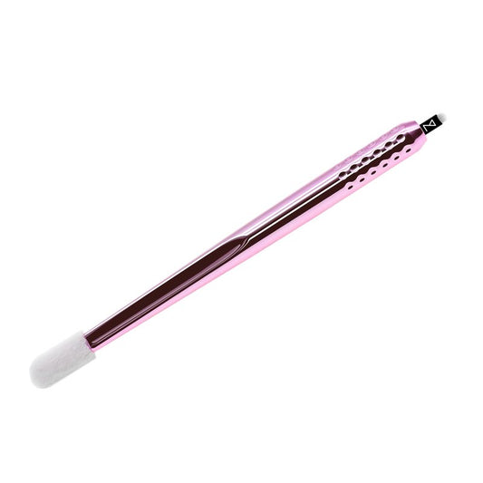 PACK OF 10 - Mellie Microblading Disposable Microblading Pen with Pigment Sponge Disposable Tool For Creating Eyebrows Microblading Supplies (U18 .18mm, Pink)