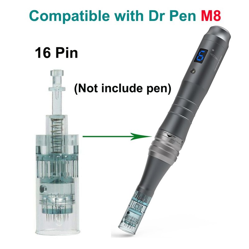 Microneedling Pen Cartridges For Dr Pen Microneedle Machine M8 (10pcs, 16pin) US-16-J1016