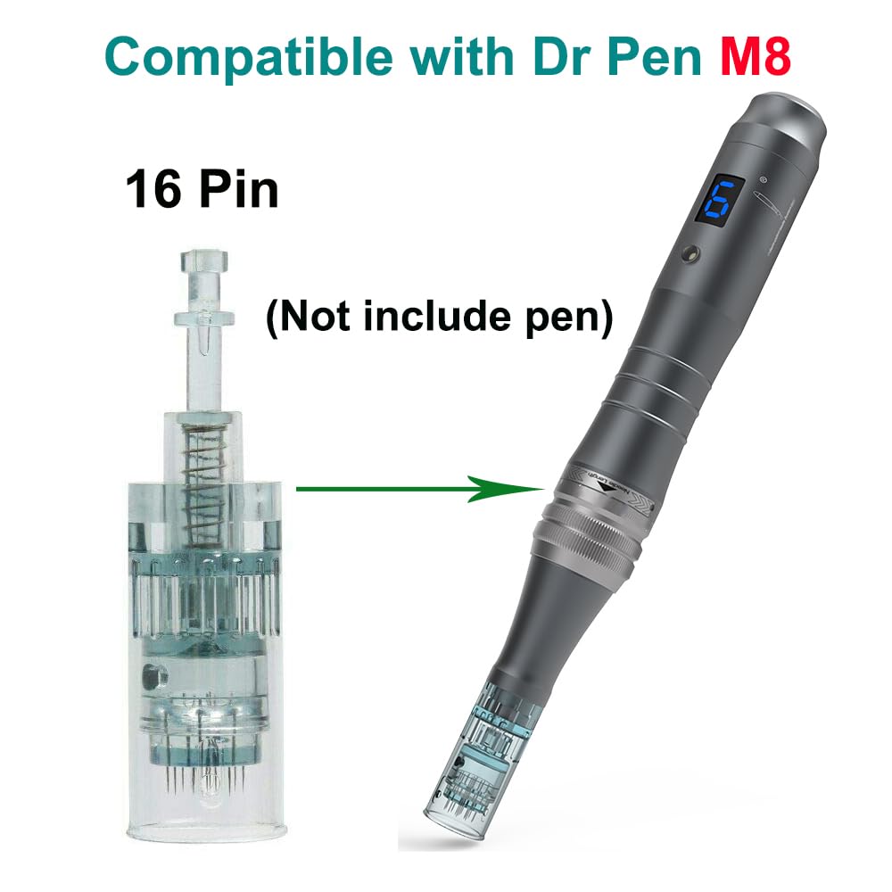 Microneedling Pen Cartridges For Dr Pen Microneedle Machine M8 (10pcs, 16pin) US-16-J1016