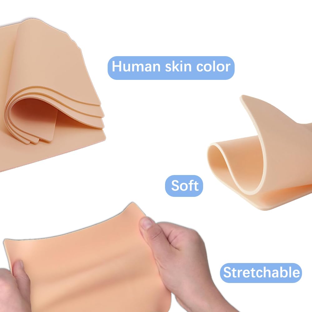 20Pcs Tattoo Practice Skin 3MM with Transfer Paper Kit- Gakonp 5pcs Fake Practice Skin 15pcs Tracing Paper 3mm Thick Tattoo Fake Skins Kit
