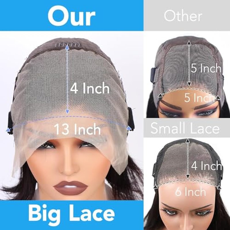13x4 Bob Wig Human Hair 180 Density HD Transparent Lace Front Wigs Human Hair Short Bob Pre Plucked Straight Wigs Human Hair for Women Natural Black Color 12 Inch