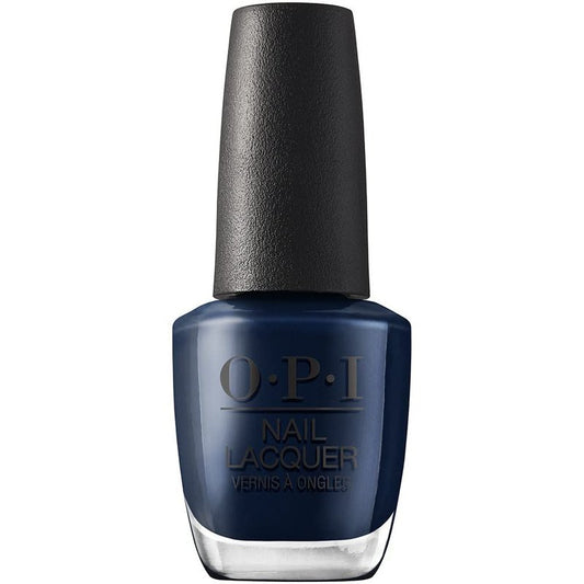 OPI Nail Lacquer Midnight Mantra | Opaque Dark Blue Crème Chip Resistant Nail Polish | Fast Drying, Streak Free