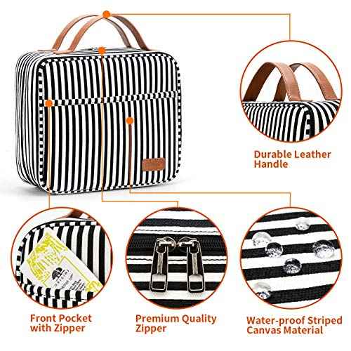 Bosidu Hanging Travel Toiletry Bag,Large Capacity Cosmetic Travel Toiletry Organizer for Women with 4 Compartments & 1 Sturdy Hook,Perfect for Travel/Daily Use/Christmas