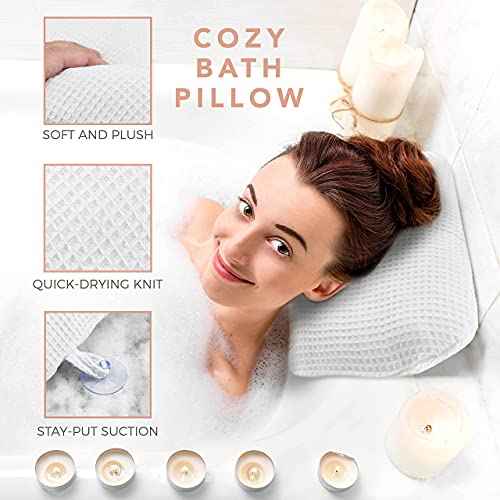 Luxury Bath Gift Set - Home Spa Gift Basket with Milky Coconut Scent, Vitamin E & Shea Butter with Shower Gel, Bath Salt & Crystals, Body Scrub, Hand Cream, Body Oil, Bath Pillow, Wooden Crate & More