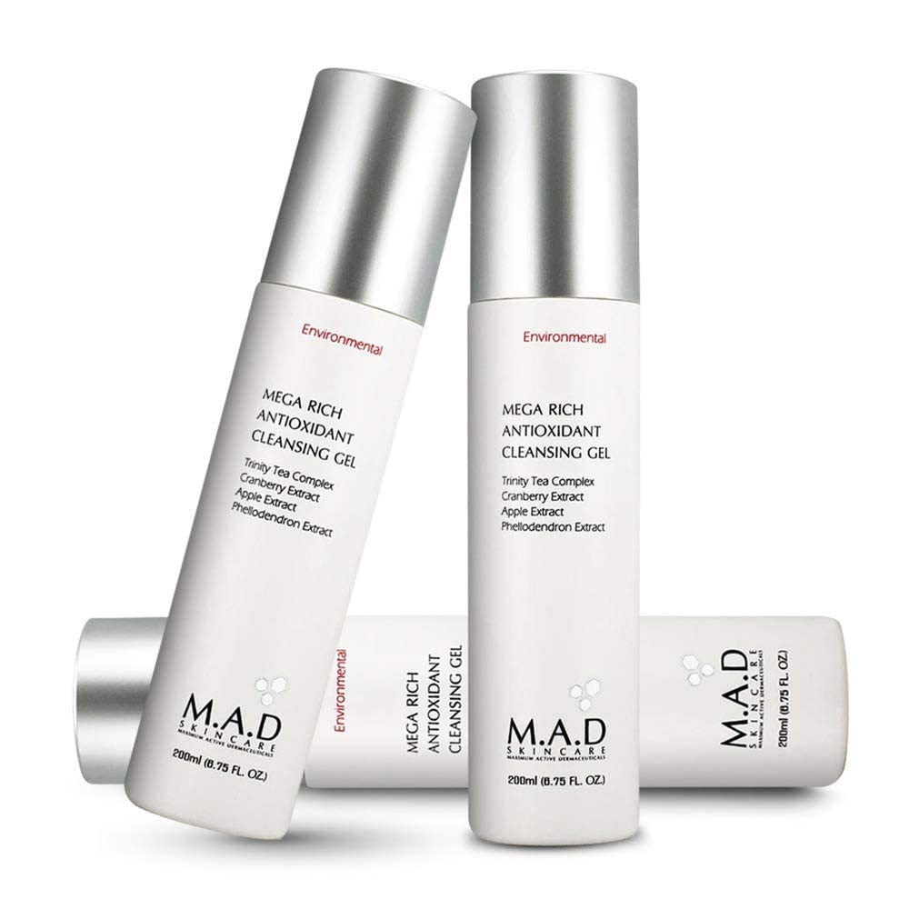 M.A.D Skincare Environmental Mega Rich Antioxidant Facial Cleansing Gel 6.75 oz.