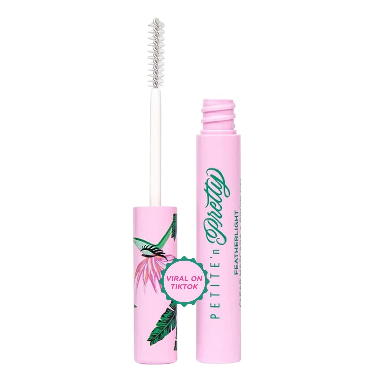 Petite 'n Pretty Featherlight Clear Mascara and Brow Gel Duo - Makeup for Kids,Tweens and Teens -Dual Purpose Clear Finish for Brows and Lashes - Non-Toxic & Made in the USA