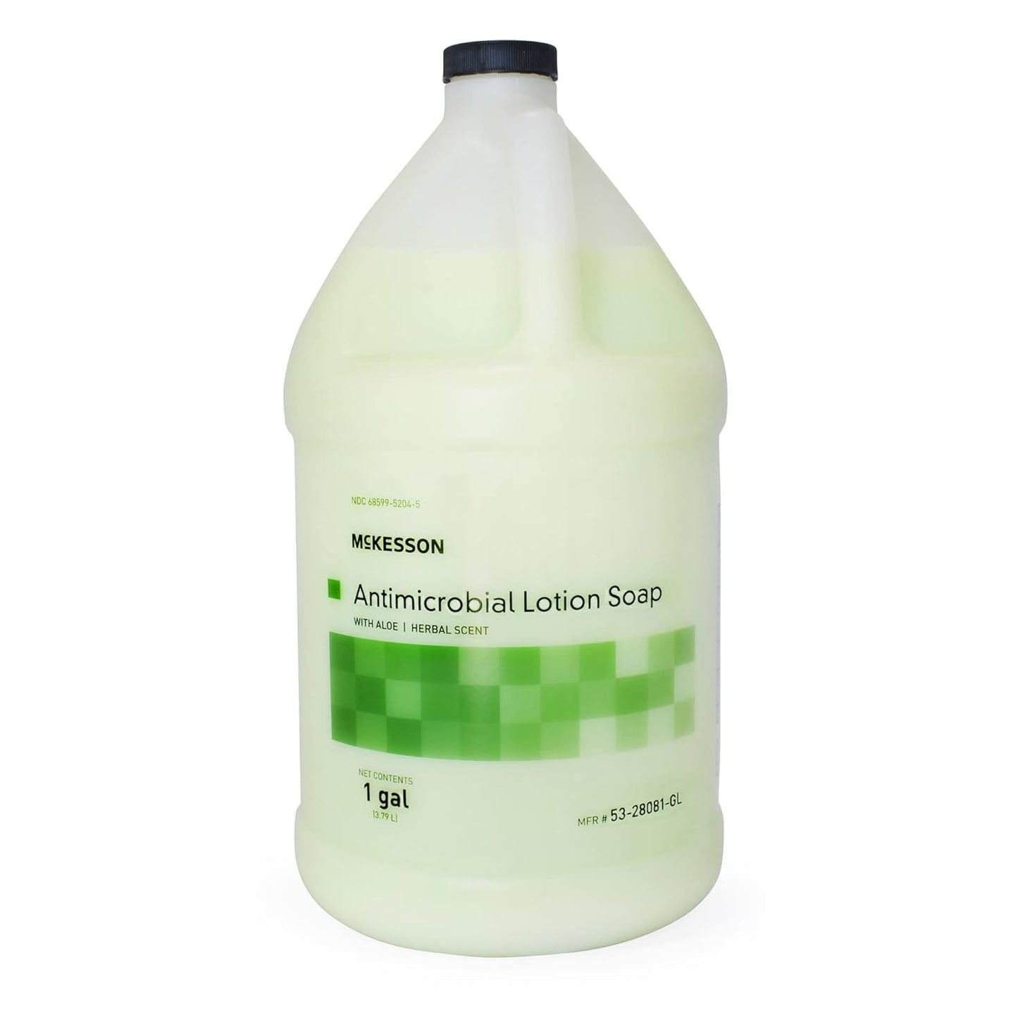 McKesson Antimicrobial Lotion Hand Soap - Aloe Infused, 1 Gallon Refill Bottle | Herbal Scent, Medical-Grade Cleanliness