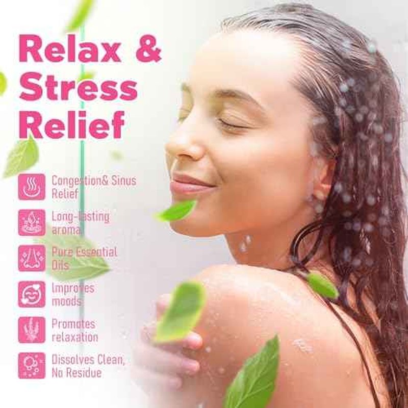 Shower Steamers Aromatherapy Gifts for Women Mom Men, Gifts for Her Stress Relief Home Spa, Christmas White Elephant Gifts, Birthday Gift Natural Essential Oil Self Care Relaxation Shower Bombs 6 Pack