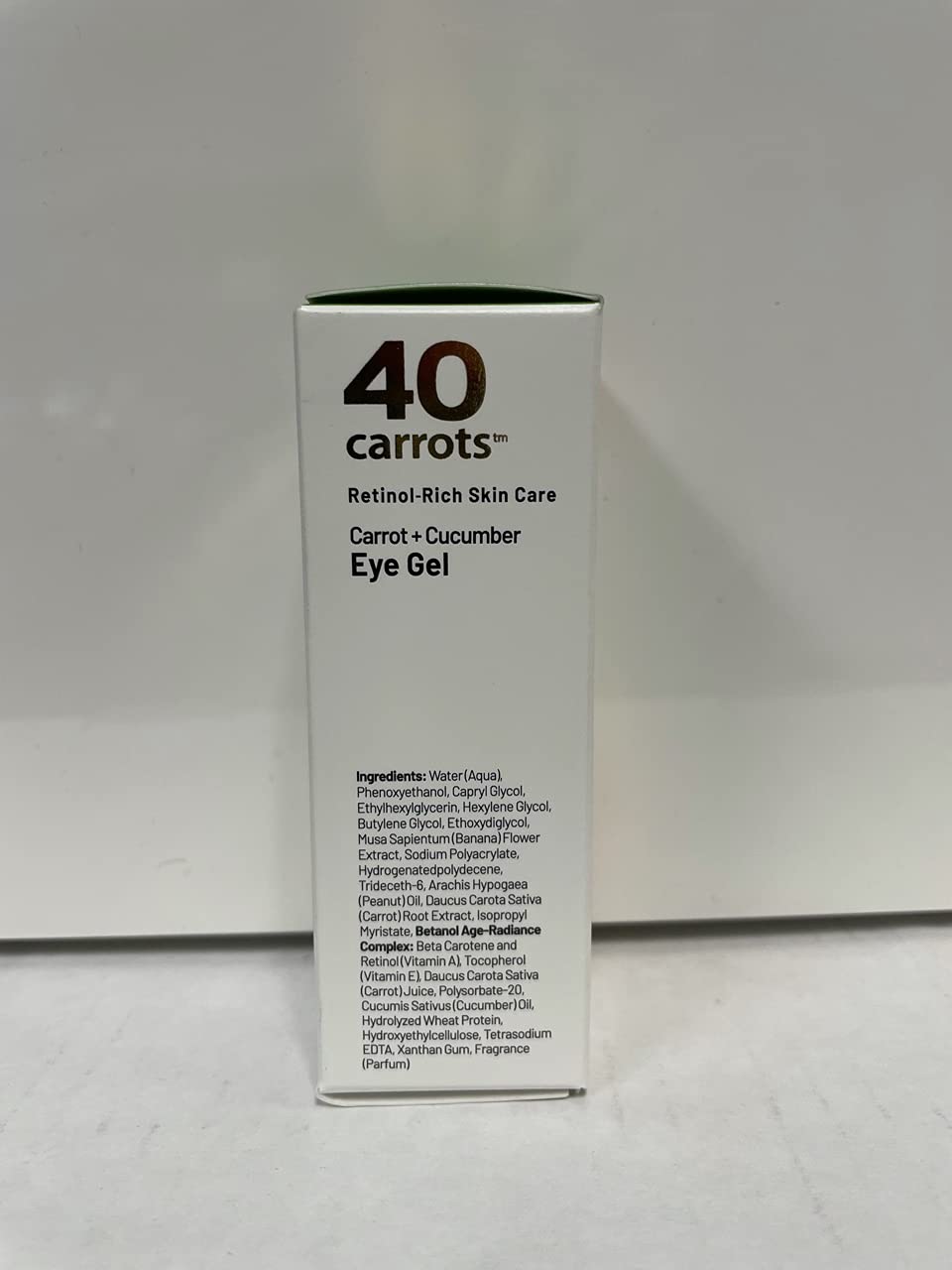 40 Carrots Carrot & Cucumber Eye Gel with Retinol for All Skin Types - Smooths Fine Lines & Reduces Wrinkles, Crow's Feet, Dark Circles, Under Eye Bags | Paraben Free (0.5 fl oz) (Pack of 2)