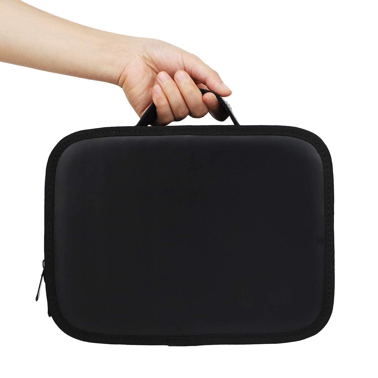 Segbeauty Barber Tool Bag, 10.8 x 14.6in PU Leather Travel Makeup Toiletry Carrying Case, Hair Styling Cutting Kit Storage Organizer for Dryer Clipper Shears Combs Cosmetics Salon Beauty Supplies