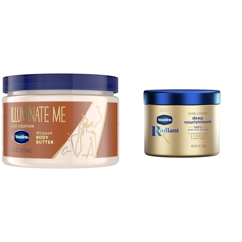 Illuminate Me Body Butter - Whipped Body Cream with 100% Pure Shea Butter, Coconut Oil & Vitamin C | 10 oz