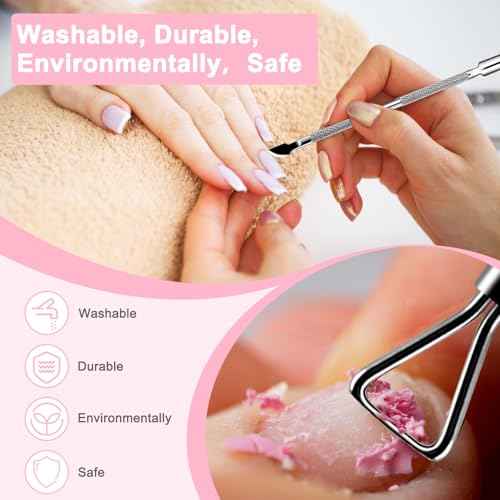 HOFASON 2PCS Cuticle Pushers and Nail Polish Remover, Stainless Triangle Nail Scraper Professional Durable Tool for Gel Removal, Nail Care Polish for Women Home Manicure Pedicure Tools Kit(Silver)